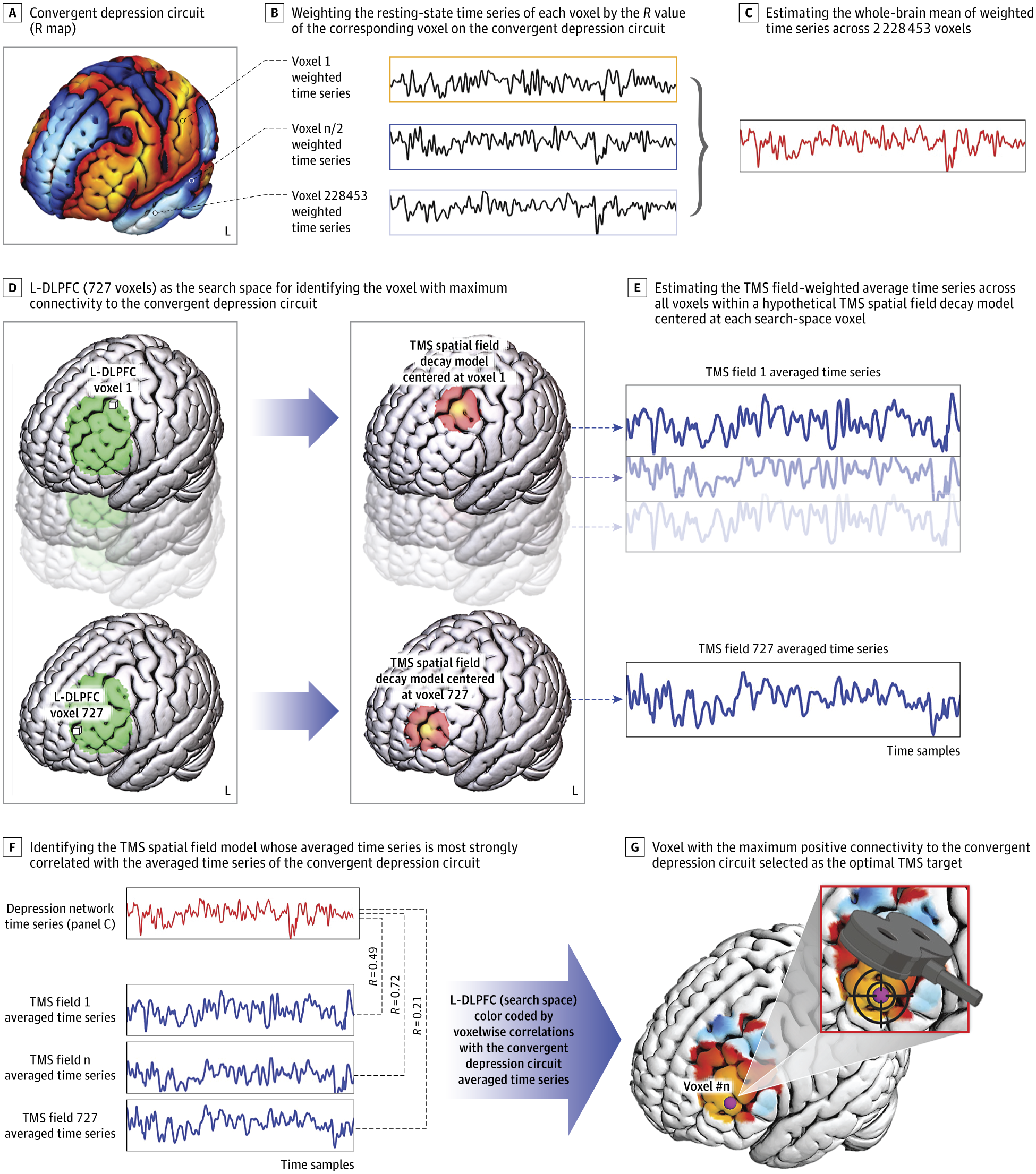 Figure 2: the imaging-based targeting workflow for the depression circuit.